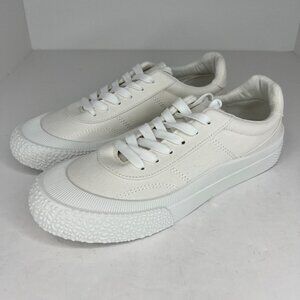 Aloha Island Womens 194309 Marsha White Low Top Canvas Lace Up Size 11M Sneakers
